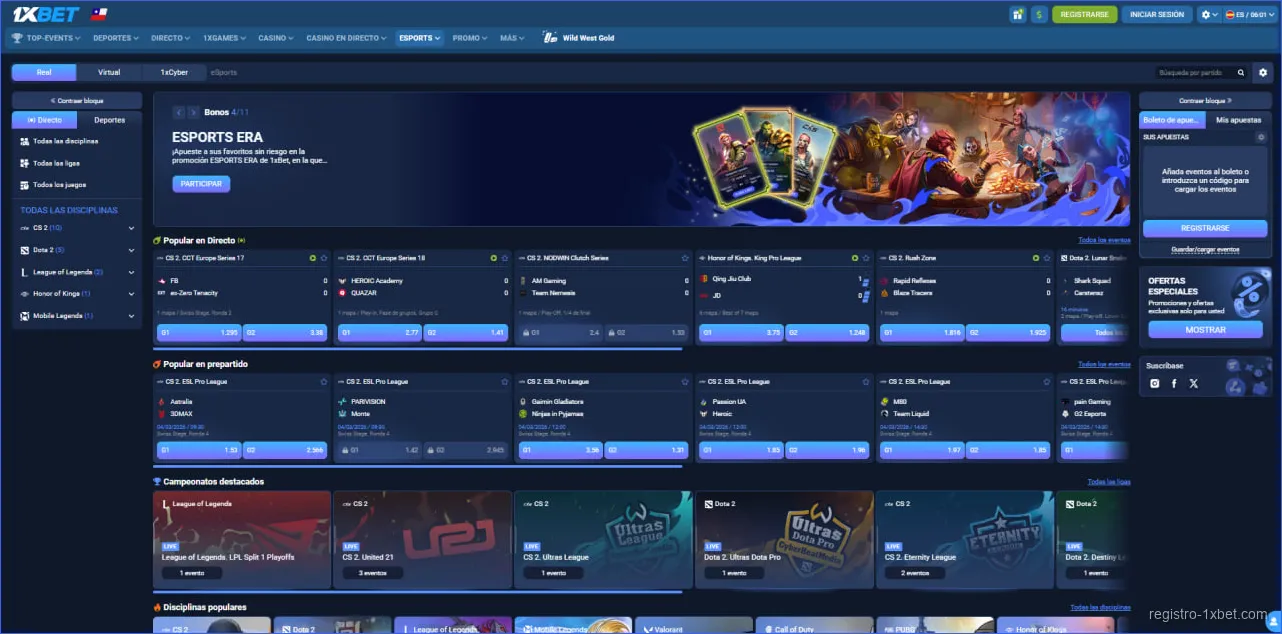 Bono 1xBet Chile y Código Promocional